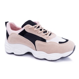 NFR Kvinders sportssko ruskind beige slikkepind