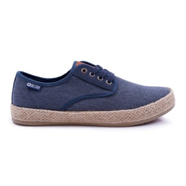 Herresneakers Espadrilles Big Star Navy Blue AA174174 marine blå