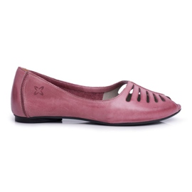 Dame Ballerinas Maciejka Læder Lyserød 03497-15