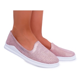 S.Barski Kvinders Brogues læder Slip-On Lordsy Pink Lordi lyserød
