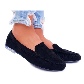 Loafers til kvinder Sergio Leone Suede Black Winted sort