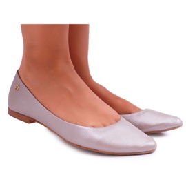 Dame Ballerinas Maciejka Læder Beige 04100