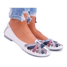 Dame Ballerinas Maciejka Læder Hvid 01358