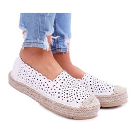 HAN Kvinders Espadriller, Slip-on White Tilfredshed hvid