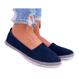 S.Barski Kvinders Espadrilles ruskind læder marineblå Bimbo marine blå