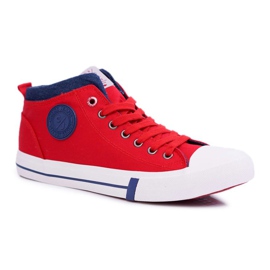 Herresneakers High Cross Jeans Materiale Rød DD1R4059