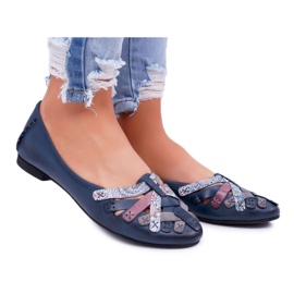 Dame Ballerinas Maciejka Læder Marineblå 01358 marine blå