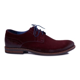 Herre Brogues Casual læder Nikopol Burgundy Lajos rød