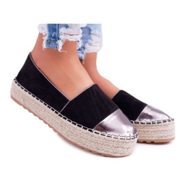 Kvinders Espadrilles Black Ringer Platform sort