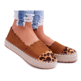 Kvinders Espadrilles Camel Platform Ringer brun