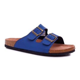 Mænds hjemmesko med spænder Big Star Navy Blue DD174604 marine blå