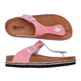 Kvinders pink flip-flops Big Star DD274133 lyserød