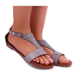 Kvinders sandaler Flad Sergio Leone SK020 Grå Magra