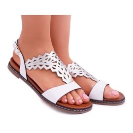 Kvinders sandaler Flad Sergio Leone SK011 Hvid Lirielle