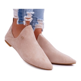 Lu Boo støvler med udskæringer Beige Chelsea