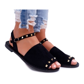 Kvinders sandaler Lu Boo ruskind sort Silena
