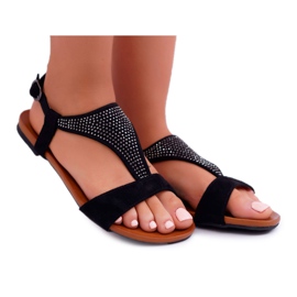 EVE Kvinders sandaler Flad sort Sorsano