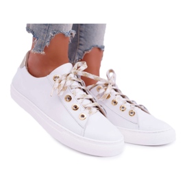 Nicole Kvinders lædersneakers Hvid Viss