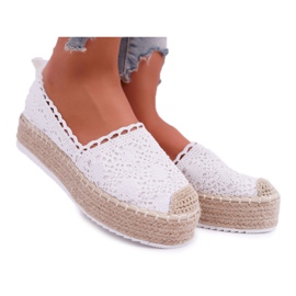 BUGO Kvinders blonde Espadrilles hvid dejlig havn