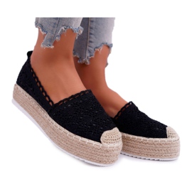 Kvinders sort blonde Espadrilles Lovely Haven