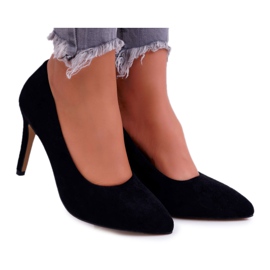 EVE Kvinders Stiletter Suede I Spitz Sort Kiss Me