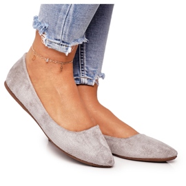 PS1 Grå Ballerinas Dame Suede Dermeno