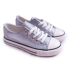 FRROCK Børns ungdoms -sneakers Brocade Silver Misty grå