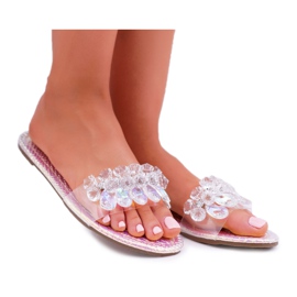 Kvinders hjemmesko med Cubic Zirconia Lu Boo Petrol Pink Mediana lyserød