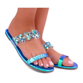 Kvinders hjemmesko Lu Boo Elegant Med Cubic Zirconia Blue Elementary blå