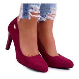 Kvinders pumps På en hæl Ruskind Mørk Fuchsia Sergio Leone Campbell lyserød