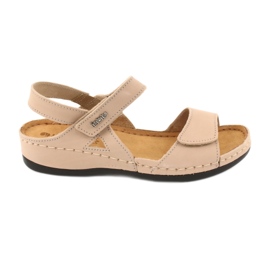 Inblu kvinders læder sandaler 158d102 beige brun