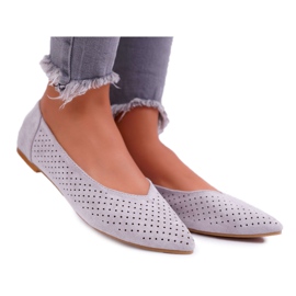Kvinders Ballerinas Lu Boo Openwork Grå Dessert