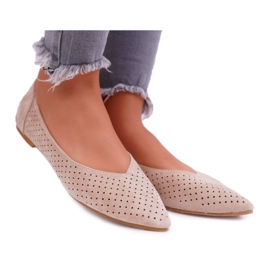 Kvinders Ballerinas Lu Boo Openwork Beige Dessert
