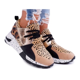 Kvinders sportssko Lu Boo med Leopard Malibu -mønster brun flerfarvet