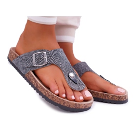 EVE Tøfler til kvinder Mørkegrå Baisan-flip-flops