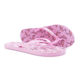 Kvinders hjemmesko Flip-flops Big Star Pink Flamingos AA274A176 lyserød