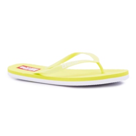 Kvinders hjemmesko Flip-flops Big Star Neon Lime AA274A129 grøn