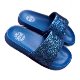 Børn og ungdom Big Star Hjemmesko Navy Blue Brocade AA374089 marine blå