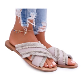 Vices Kvinders materiale Hjemmesko Tøfler 7269 Beige Jamen