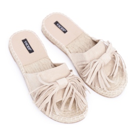 Dame Beige Boho Vices 8458 hjemmesko