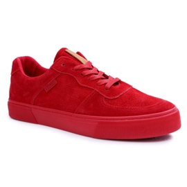 Herre Sneakers Low Big Star Suede Rød EE174364