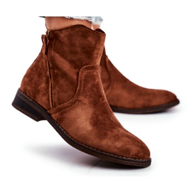 EVE Dame Støvler Cowboy Flad Hæl Camel Plemmi brun