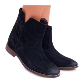 Kvindestøvler Hidden Wedge Flat Heel Sort Nicole 2419