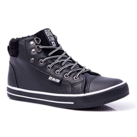 Kvinders sneakers Big Star High Black Warmed EE274410 sort