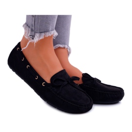 S.Barski Dame Loafers Ruskind Sort S. Barski Gustoben