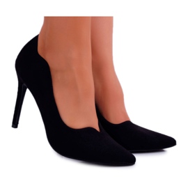 Kvinder Stiletter Suede Sort S.Barski Ziger
