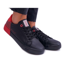 Cross Jeans kvinders sorte sneakers EE2R4019C rød