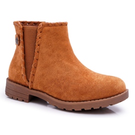 POPA Børnestøvler Flad hæl Camel Sicarro brun