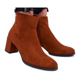 Kvindestøvler på høj hæl Sergio Leone Camel BT522 brun