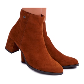 Kvindestøvler på høj hæl Sergio Leone Camel BT520 brun